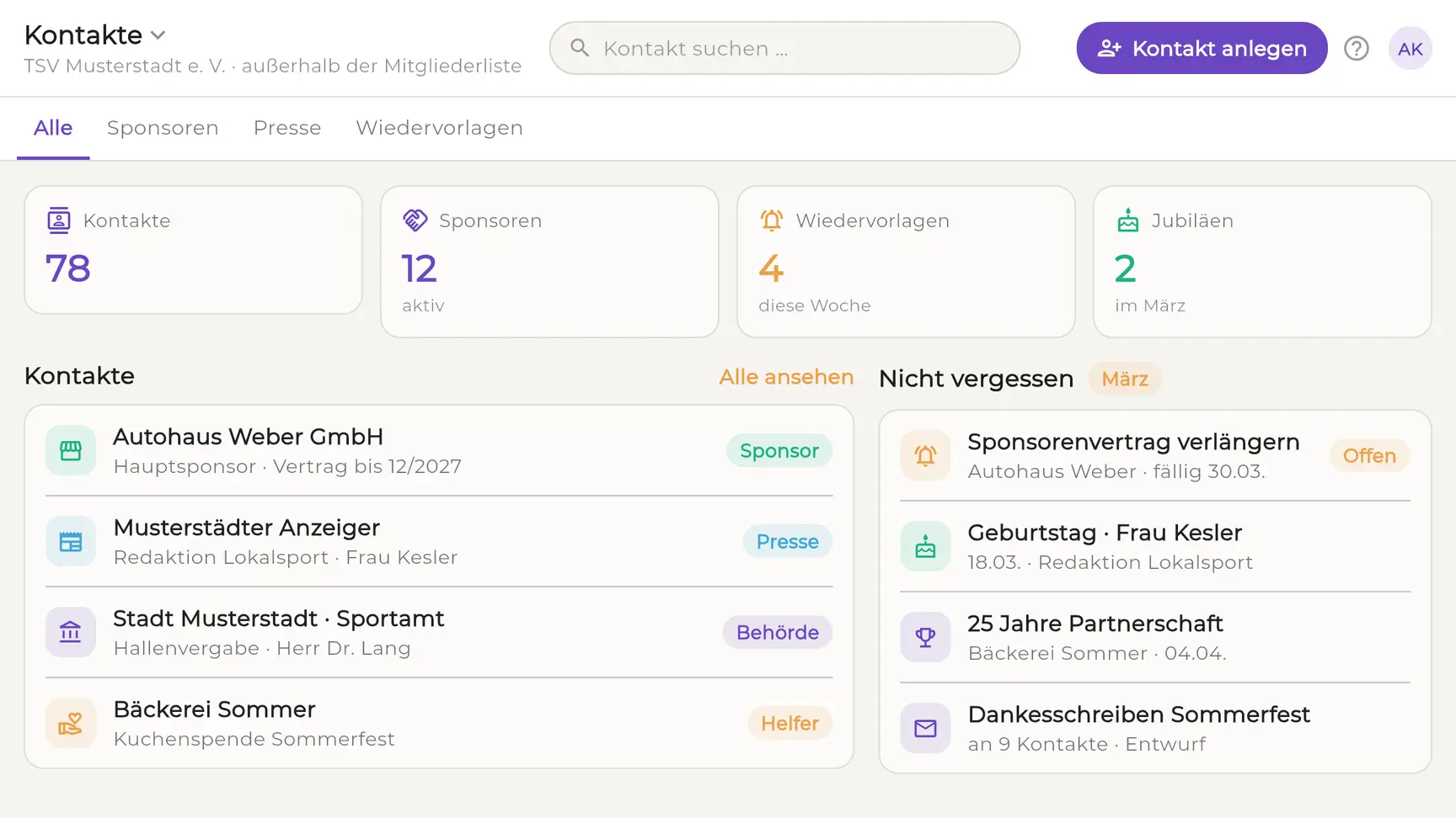 EhrenVision: Der Verein erinnert sich für dich