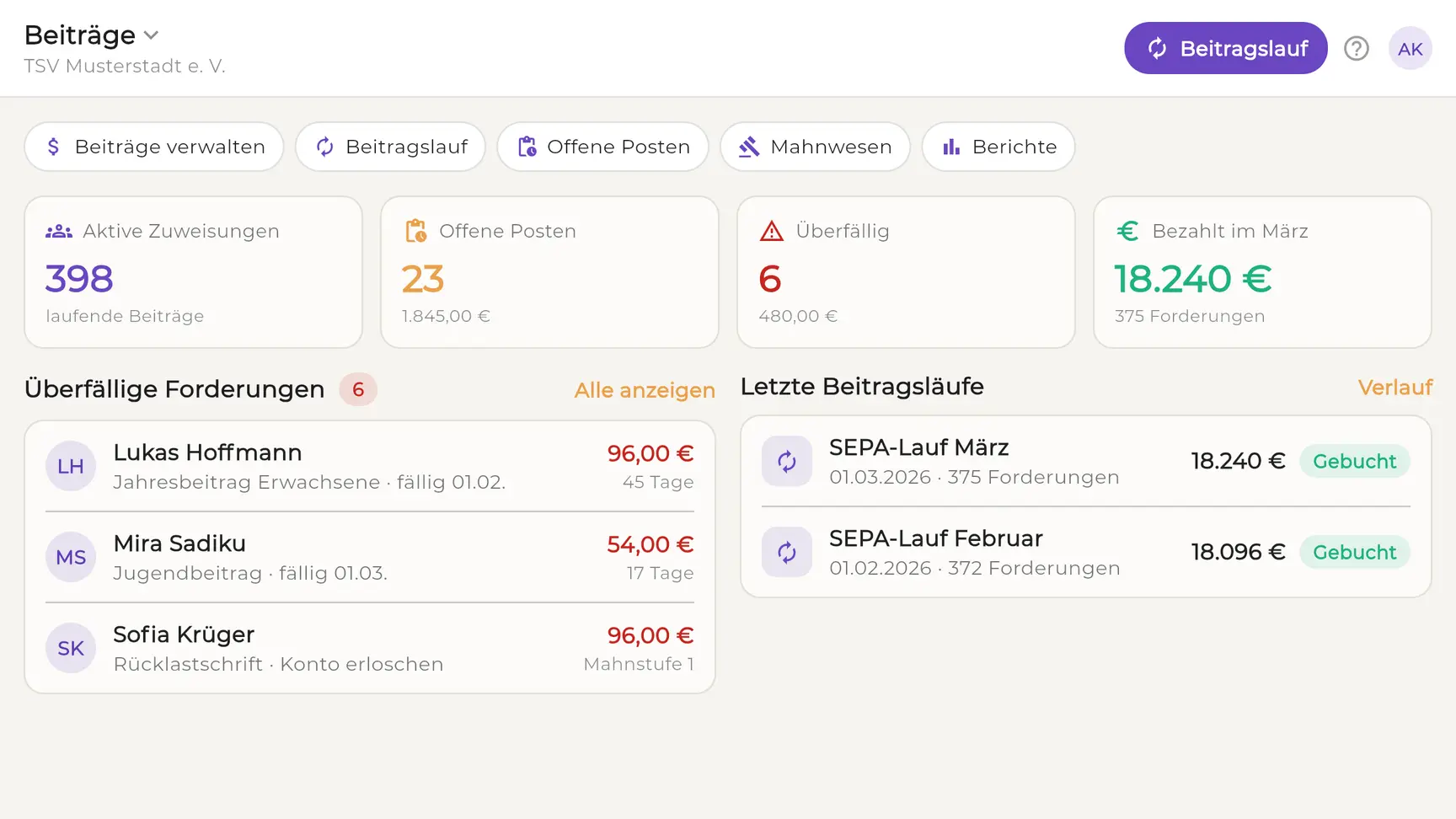 EhrenVision: fees_overview