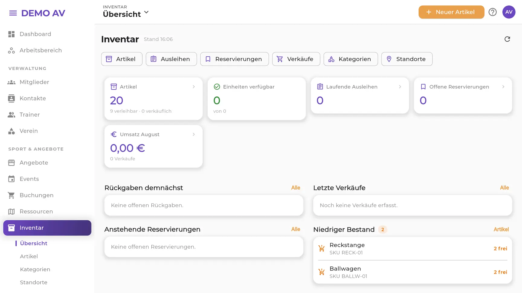 EhrenVision: Jedes Vereinsteil hat einen Ort und einen Verantwortlichen