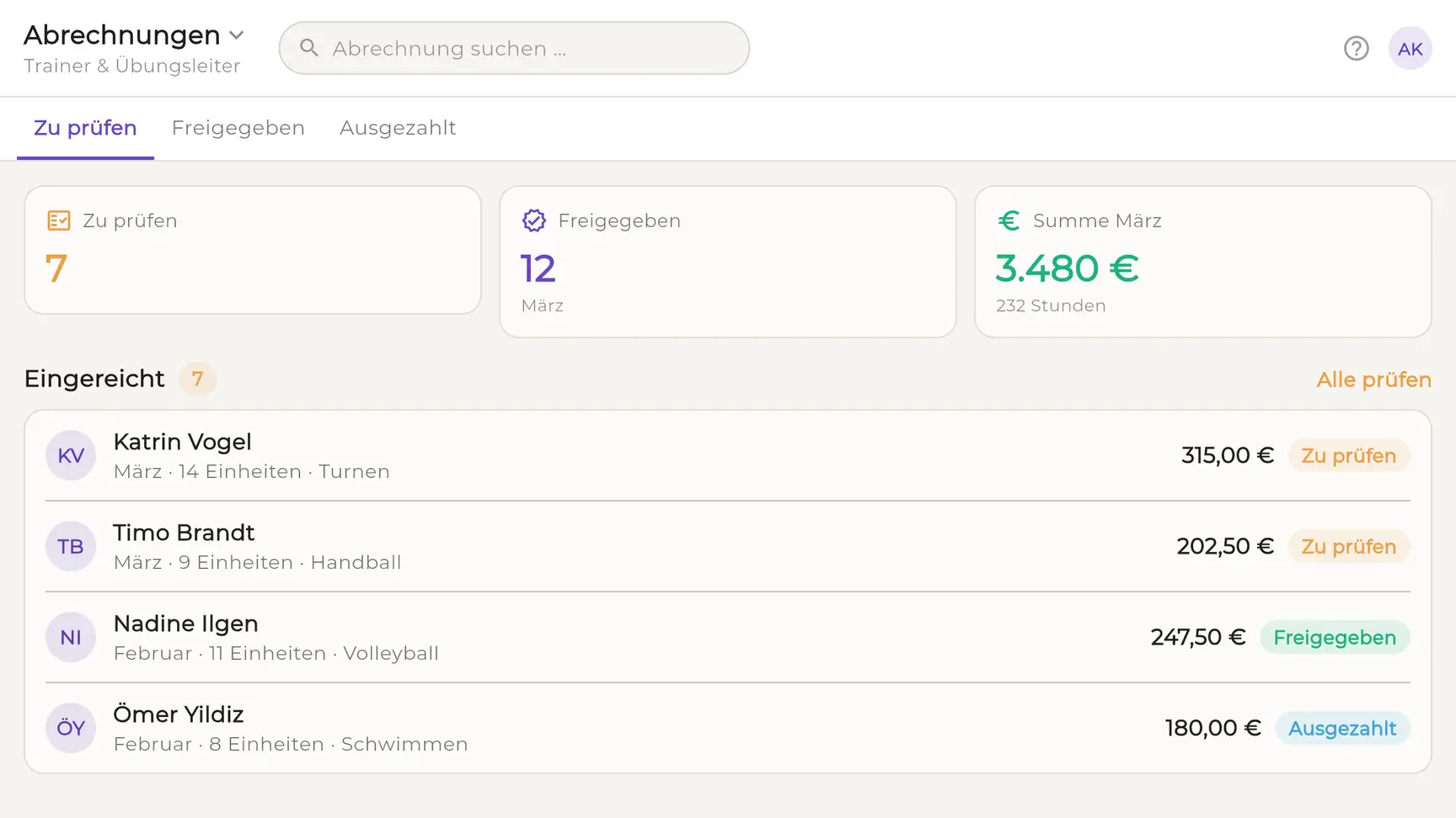 EhrenVision: invoicing_overview