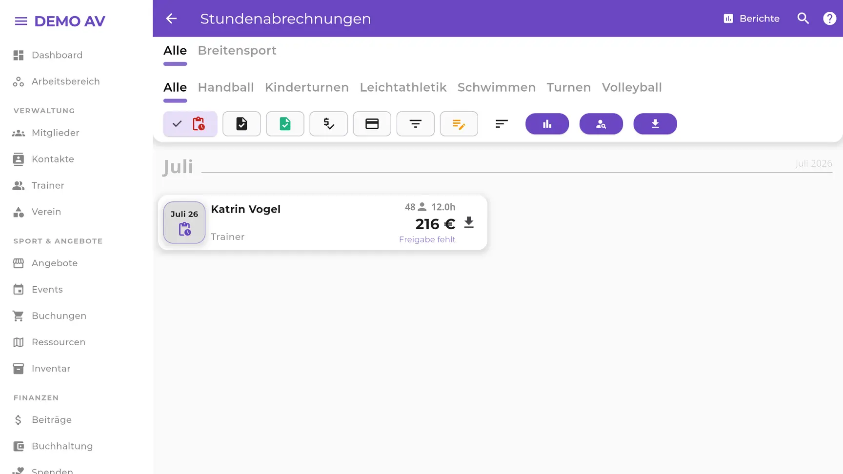 EhrenVision: Zu prüfen, freigegeben, ausgezahlt — jede Abrechnung hat ihren Stand