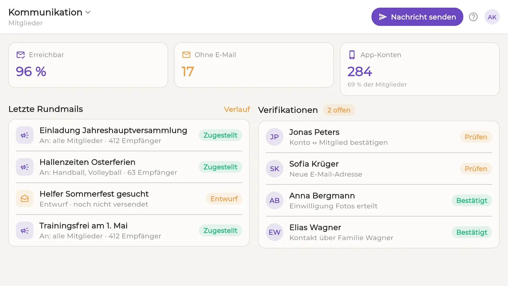 EhrenVision: Wer nicht im Chat ist, wird trotzdem erreicht