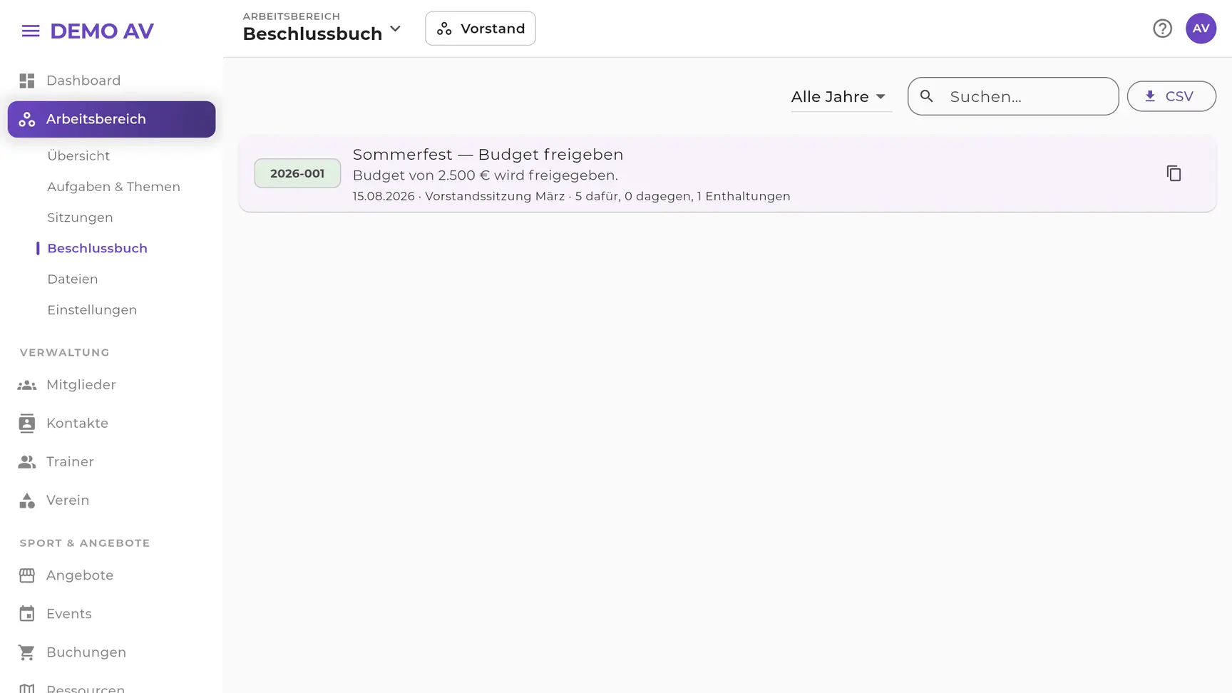EhrenVision: Das Beschlussbuch weiß es. Auch in zehn Jahren